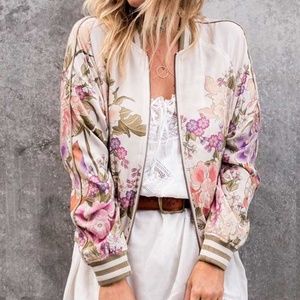 Floral Bomber Jacket